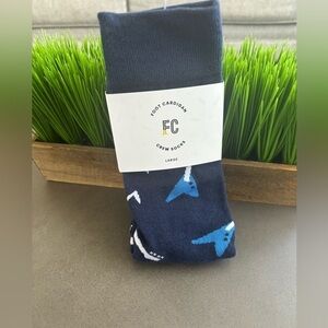 Foot Cardigan Crew Socks| Guitar Print Size Large NWT